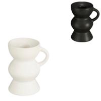 Kandelaar Veneto zwart/wit 9,5 cm 2 assorti | 36 stuks