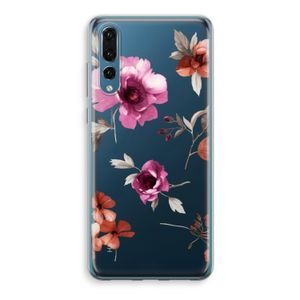 Geschilderde bloemen: Huawei P20 Pro Transparant Hoesje