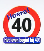 Huldeschild Hoera 40 Jaar