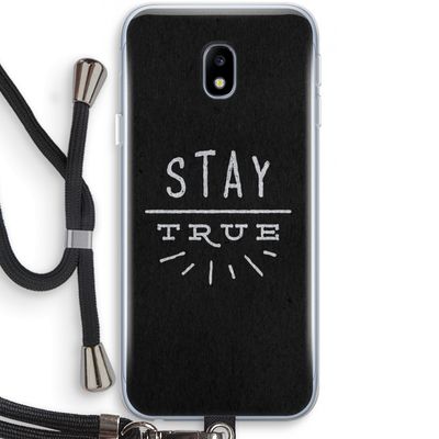 Stay true: Samsung Galaxy J3 (2017) Transparant Hoesje met koord