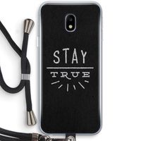 Stay true: Samsung Galaxy J3 (2017) Transparant Hoesje met koord