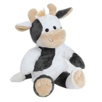 Heunec koe knuffel - zittend - pluche - polyester - 35 cm - boerderijdier