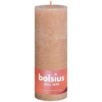 Bolsius rustiek stompkaars 190/68 roze