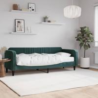 Slaapbank met matras 80x200 cm fluweel donkergroen