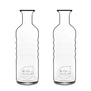 2x Glazen water karaffen van 750 ml Optima