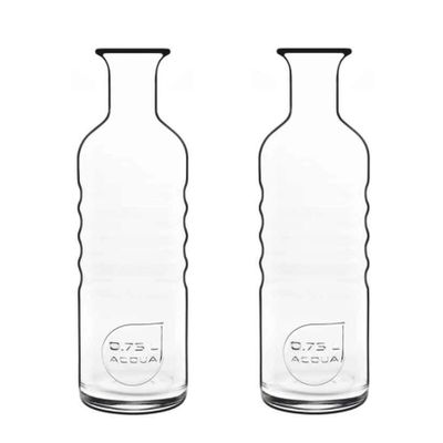 2x Glazen water karaffen van 750 ml Optima