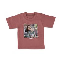 Baby shirt bedrukken - Korte mouw - Roze - 86/92 - thumbnail