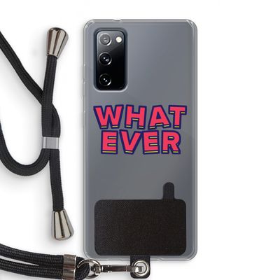 Whatever: Samsung Galaxy S20 FE / S20 FE 5G Transparant Hoesje met koord