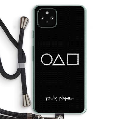 Squid Game: Pixel 5a 5G Transparant Hoesje met koord
