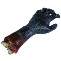 Horror nep afgehakte zombie hand - bebloede lichaamsdelen/ledematen - 30 cm - Halloween decoraties