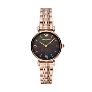 Emporio Armani Gianni T-Bar quartz zwart parelmoer wijzerplaat dameshorloge AR11145