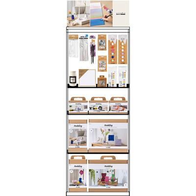 Creativ Company Vloerdisplay, gemonteerd, category, zelfhardende klei, volwassene, h: 1580 mm, l: 600 mm, b: 400 mm, 125 eenh./ 1 stuk