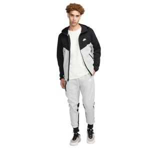 Nike Tech Fleece Sportswear Trainingspak Lichtgrijs Zwart Wit