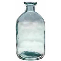 Bellatio Design Bloemenvaas - helder transparant gerecycled glas - D11 x H21 cm - Vazen - thumbnail