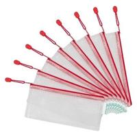 Opbergtas tarifold met rits 250x115mm pvc rd | 8 stuks