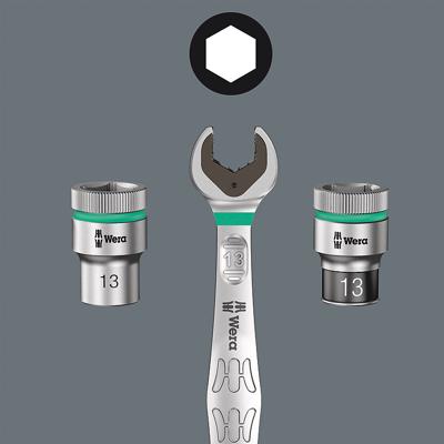 Wera 8790 HMA HF Zyklop Hand- en Machinedop 4mm, met 1/4"-aandrijving, met vasthoudfunctie dopsleutel