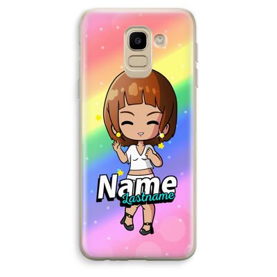 Chibi Maker vrouw: Samsung Galaxy J6 (2018) Transparant Hoesje