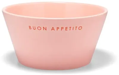 Vondels kom keramiek buon appetito 14x7cm pink
