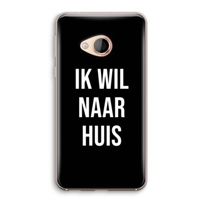 Ik wil naar huis - Zwart: HTC U Play Transparant Hoesje