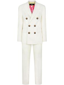 DSQUARED2 costume croisé à revers crantés - Blanc