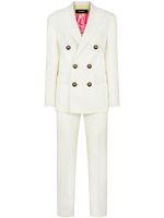 DSQUARED2 costume croisé à revers crantés - Blanc