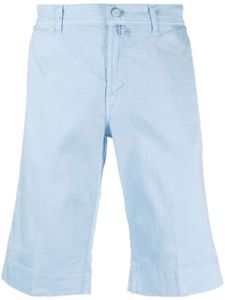 Kiton bermudas chino en coton mélangé - Bleu