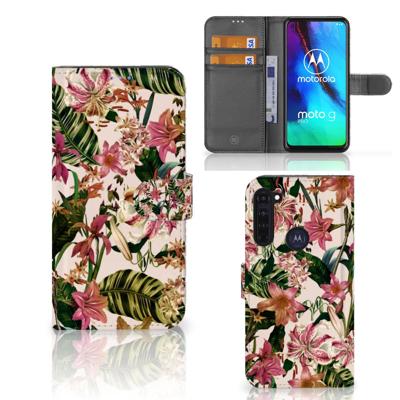 Motorola Moto G Pro Hoesje Flowers | Portemonnee hoesje