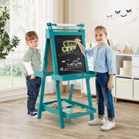 Kinderen Hoogteverstelbaar Bord met Whiteboard & Magnetisch Bord Vouwbare Easel Groen Kinderen Hoogteverstelbaar Bord met Whiteboard & Magnetisch Bord Vouwbare Easel Groen