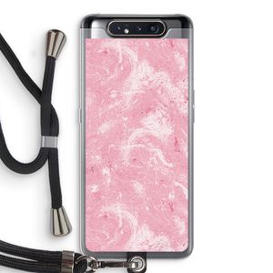 Abstract Painting Pink: Samsung Galaxy A80 Transparant Hoesje met koord