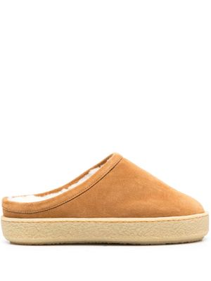 ISABEL MARANT mules en daim Fozee à plateforme - Marron
