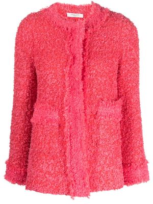 Charlott veste en tweed à col rond - Rose