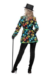Dames jas neon skull