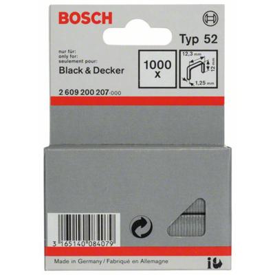 Bosch Accessories 2609200207 Nieten met plat draad Type 52 1000 stuk(s) Afm. (l x b) 12 mm x 12.3 mm