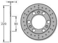 Igm Remschijf IGM Dreby Senda vanaf bj. 1997 voorrem 220x90x4mm - thumbnail