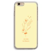 No rain no flowers: iPhone 6 Plus / 6S Plus Transparant Hoesje