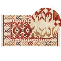 Beliani - VOSKEVAZ - Kelim vloerkleed - Multicolor - 80 x 150 cm - Wol