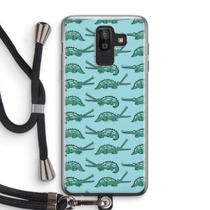 Kroko: Samsung Galaxy J8 (2018) Transparant Hoesje met koord