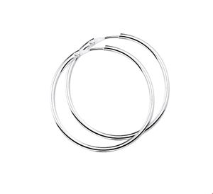 TFT Creolen Ronde Buis Zilver Glanzend 2 mm x 30 mm
