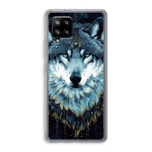 Darkness Wolf: Samsung Galaxy A42 5G Transparant Hoesje