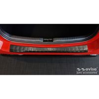 Zwart RVS Bumper beschermer passend voor Toyota Yaris IV Hatchback 5-deurs 2020- 'Ribs' AV245280