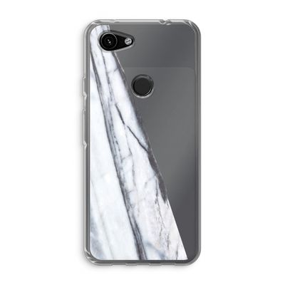 Gestreepte marmer: Google Pixel 3a Transparant Hoesje