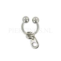 Circulair barbell 1.2 mm met rits