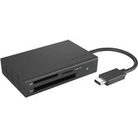 ICY BOX IB-CR401-C3, Type-C® USB 3.0 Kartenleser (CF, SD 4.0, micro SD 4.0), UHS-II, mit Externe geheugenkaartlezer / hub USB-C Zwart