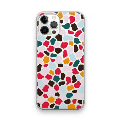 Colored Giraffe: iPhone 12 Pro Max Transparant Hoesje