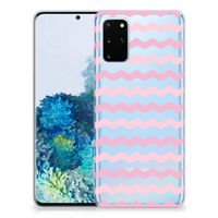 Samsung Galaxy S20 Plus TPU bumper Waves Roze