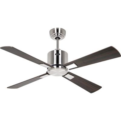 CasaFan ECO NEO III 103 BN-NB/KI WiFi Flügel Nussbaum/Kirsche Plafondventilator Chroom (geborsteld) Met afstandsbediening, Timer, Met wintermodus, Bediening