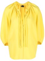Proenza Schouler blouse froncée à fermeture nouée - Jaune Proenza Schouler blouse froncée à fermeture nouée - Jaune