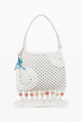 Small crochet shopping bag - WHITE - U