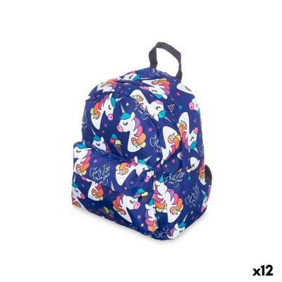 Schoolrugzak Pincello Multicolour 28 x 12 x 22 cm 22 x 28 x 12 cm Eenhoorn (12 Stuks)