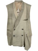 Ziggy Chen asymmetric double-breasted jacket - Vert - thumbnail